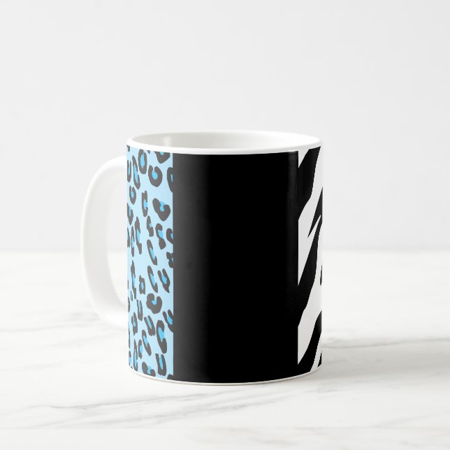 Taza De Café Impresión de leopardo, impresión de cebra, impresi (Anverso izquierdo)