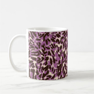 Taza De Café Impresión de leopardo, patrón animal clásico.