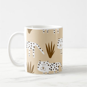 Taza De Café Impresión de leopardo: Patrón sin tiempo.