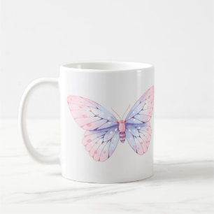 Taza De Café Impresión de mariposa dibujada a mano con belleza