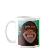 Impresión de mono sonriente Chimpanzee