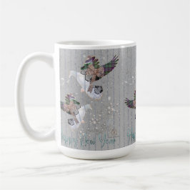 Taza De Café Impresión de navidades y órganos de Año Nuevo