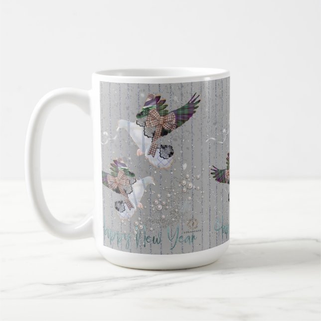 Taza De Café Impresión de navidades y órganos de Año Nuevo (Izquierda)