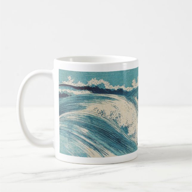 Taza De Café Impresión de océanos de olas azules japonesas anti (Izquierda)
