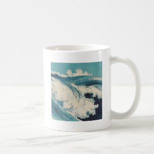 Taza De Café Impresión de océanos de olas azules japonesas anti