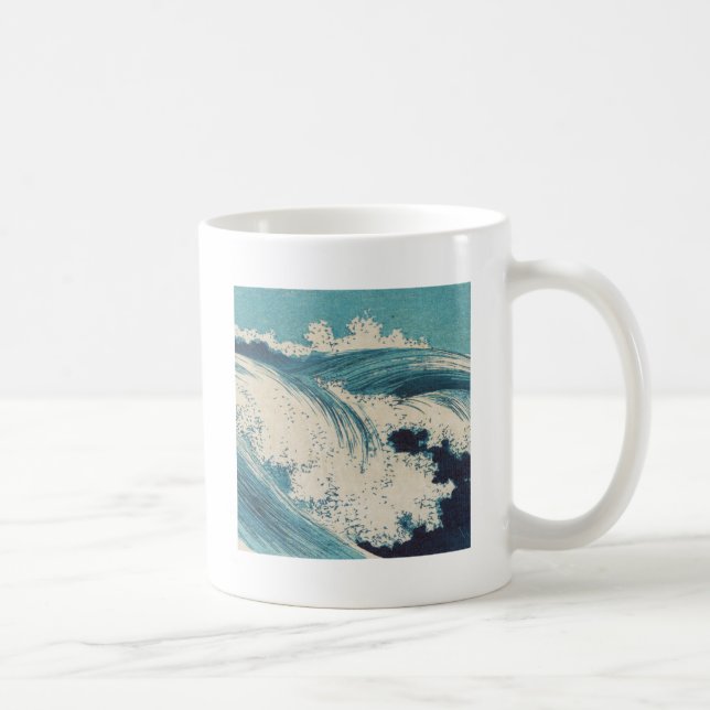 Taza De Café Impresión de océanos de olas azules japonesas anti (Derecha)