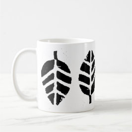 Taza De Café Impresión de papa de patrón de hojas