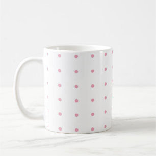 Taza De Café Impresión de pequeños puntos de polka rosados, p