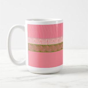 Taza De Café Impresión de piel de animal salvaje rosa