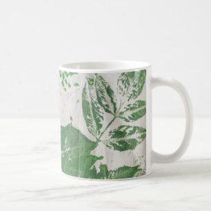 Taza De Café Impresión de planta botánica Arte de pintura verde