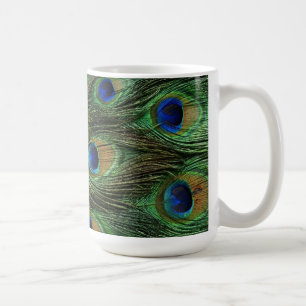 Taza De Café Impresión de plumas de pavo real