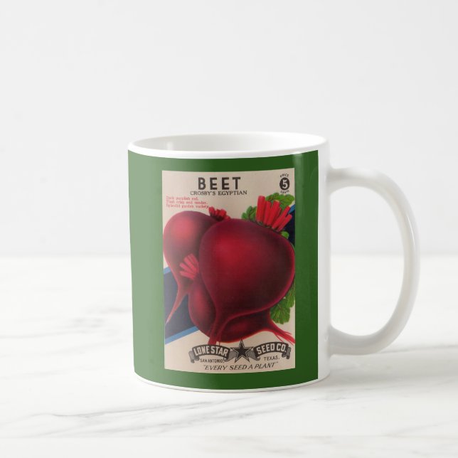 Taza De Café Impresión de remolachas de paquetes de semillas de (Derecha)