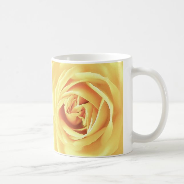 Taza De Café Impresión de rosa amarilla (Derecha)