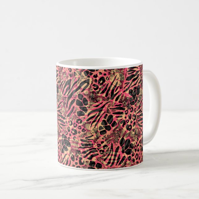 Taza De Café Impresión de Safari Animal de Acuarela (Anverso derecho)