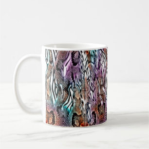 Taza De Café Impresión de serpientes, impresión animal, colorid