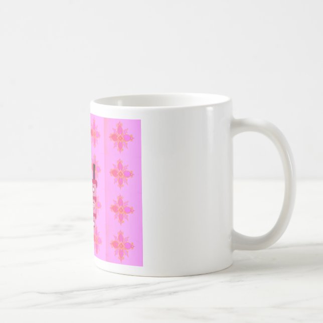 Taza De Café Impresión de tarta de cumpleaños rosada (Derecha)