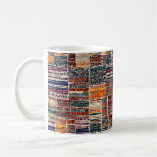 Taza De Café Impresión de trama de tejido de mezcla de mosaico