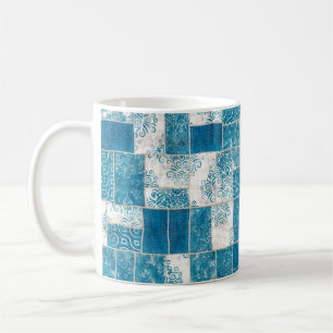 Taza De Café Impresión de trama de tejido de mezcla de mosaico