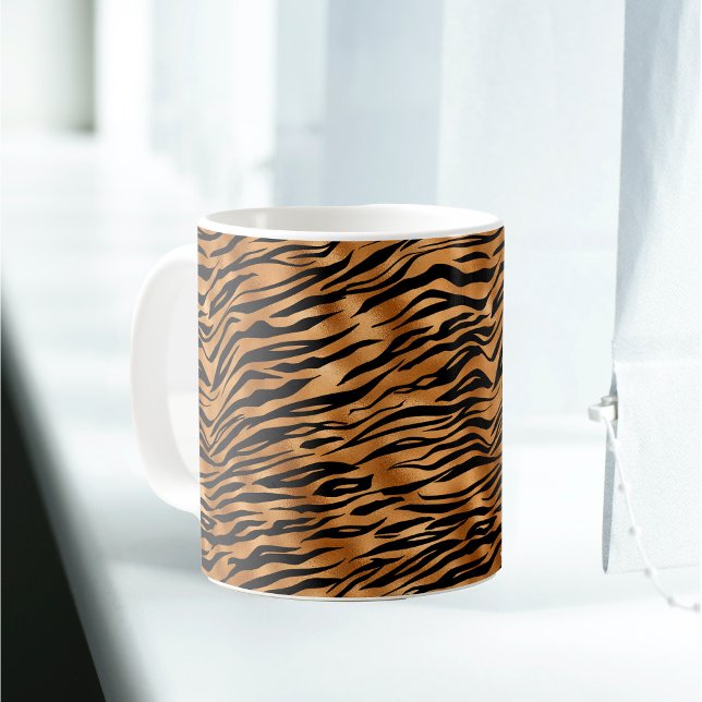 Taza De Café Impresión de un animal elegante de cobre tigre (Subido por el creador)