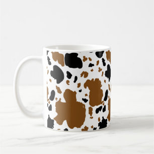 Taza De Café Impresión de vaca marrón y negro