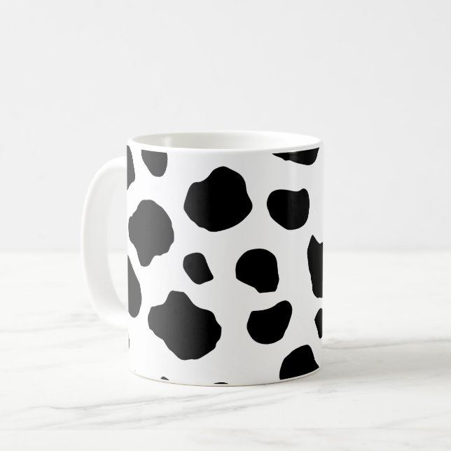 Taza De Café Impresión de vaca, Patrón De Vaca, Cuadros De Vaca (Anverso izquierdo)
