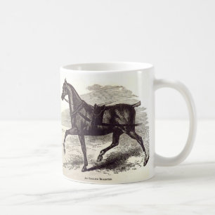 Taza De Café Impresión del siglo XIX Un caballo de ruedas inglé