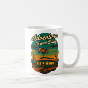 Taza De Café Impresión diaria de cena retro de aventura