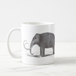 Taza De Café Impresión extinta de la antigüedad del mastodonte