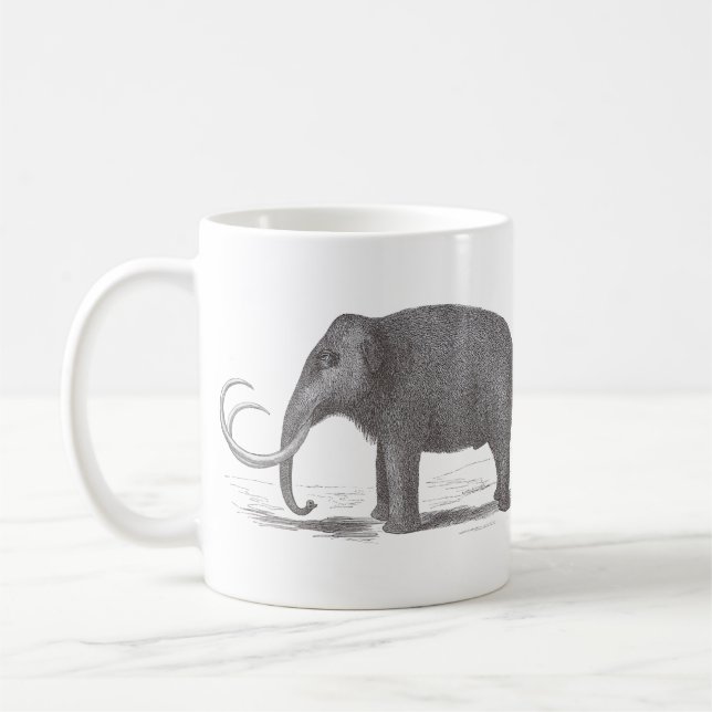 Taza De Café Impresión extinta de la antigüedad del mastodonte (Izquierda)