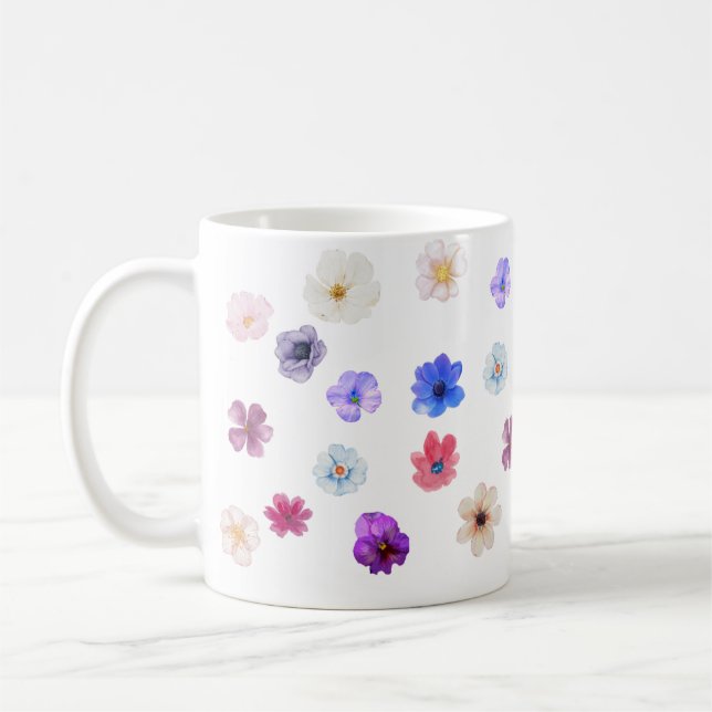 Taza De Café Impresión floral (Izquierda)