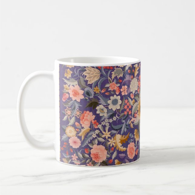 Taza De Café Impresión floral decorativa (Izquierda)