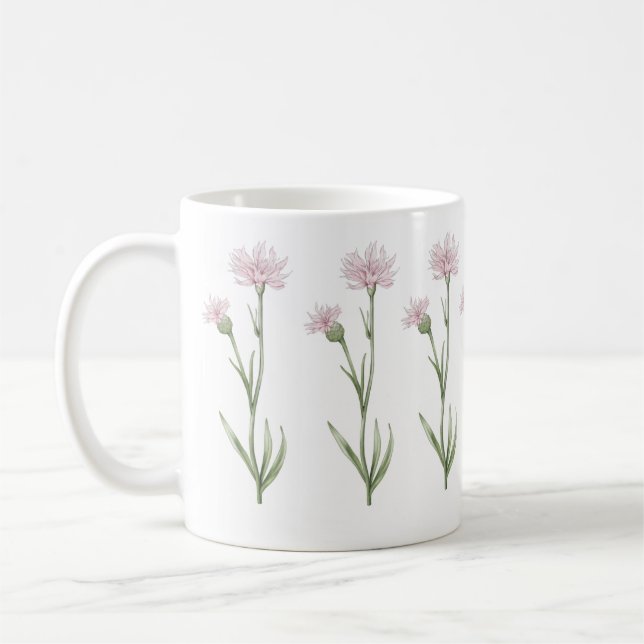 Taza De Café Impresión floral ilustrada de mano de bonito (Izquierda)