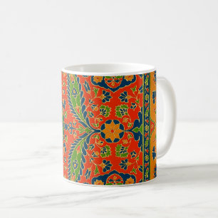 Taza De Café Impresión floral persa decorativa