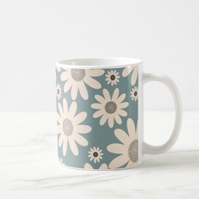 Taza De Café impresión floral primaveral para un ánimo ligero y (Derecha)