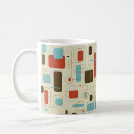 Taza De Café Impresión geométrica moderna de medio siglo
