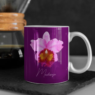 Taza De Café Impresión personalizada de Cattleya Orchid