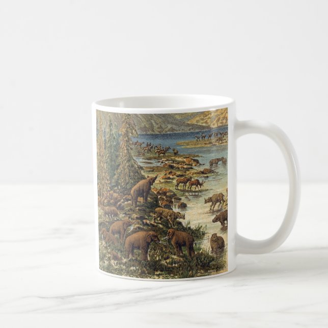 Taza De Café Impresión Pleistoceno de la antigüedad de la era (Derecha)