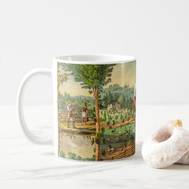 Taza De Café Impresión promocional para miembros de Grange (Con donut)