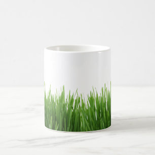 Taza De Café Impresión verde clara soleada de la fotografía d