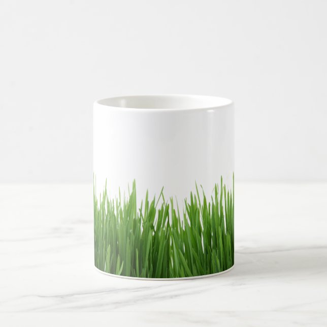 Taza De Café Impresión verde clara soleada de la fotografía de (Centro)
