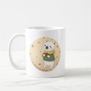 Taza De Café Impresionante arte de Ilustracion de otoño