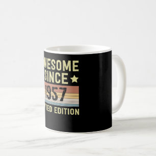 Taza De Café Impresionante Desde 1957 Retro 65 Años Cumpleaños