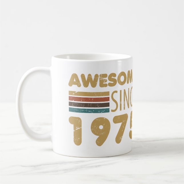 Taza De Café Impresionante desde 1975 50 cumpleaños (Izquierda)