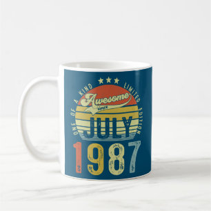 Taza De Café Impresionante desde julio de 1987 Vintage 35th Bir