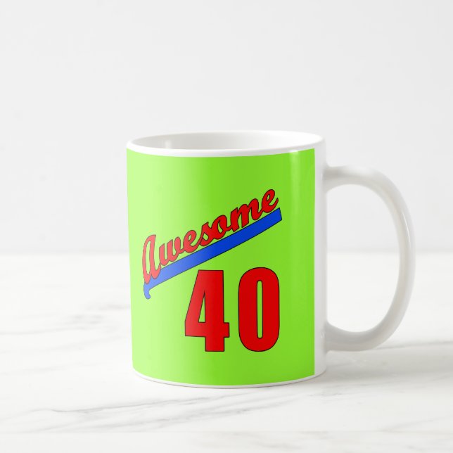 Taza De Café Impresionante en 40 años del 40.o cumpleaños (Derecha)
