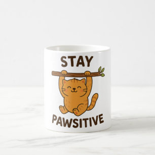 Taza De Café Impresionante estampa de la cita "Mantén la pata p