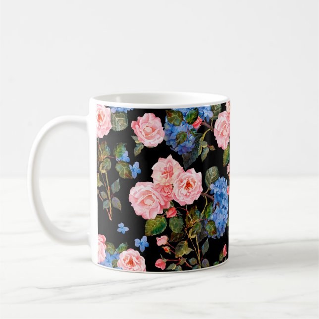 Taza De Café Impresionante estampado floral al estilo victorian (Izquierda)