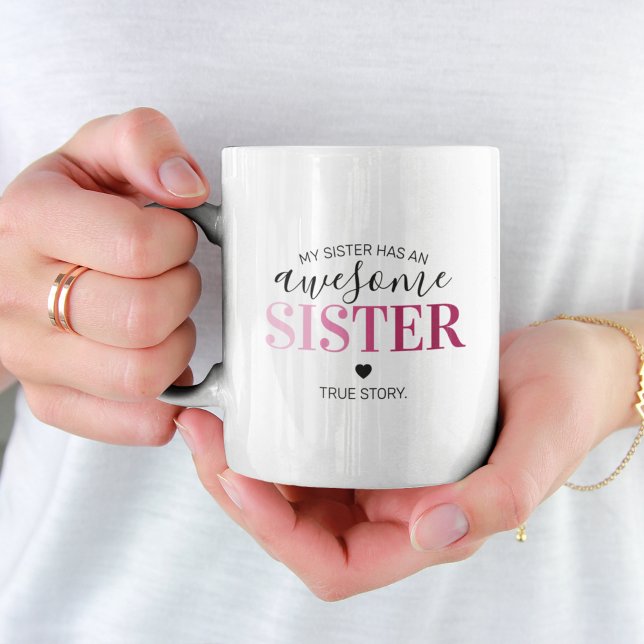 Taza De Café Impresionante hermana | Hermanas rosadas (Subido por el creador)