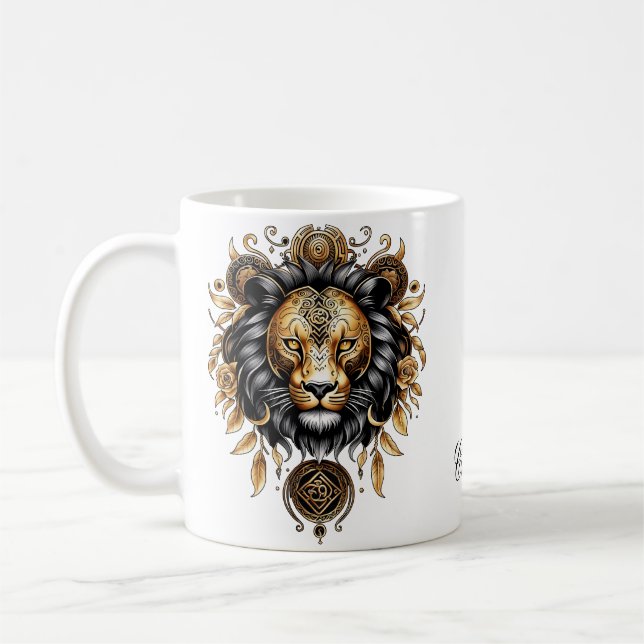 Taza De Café Impresionante majestuoso león (Izquierda)