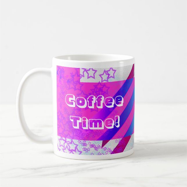 Taza De Café Impresionante Nueva Ola Neon Fun Diseño (Izquierda)